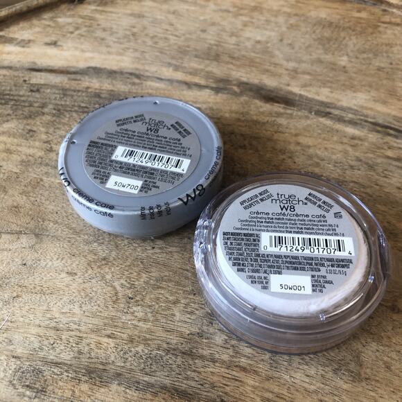 (2) L'Oreal W8 Warm Creme Cafe True Match Super-Blendable Pressed Powder - Picture 4 of 5